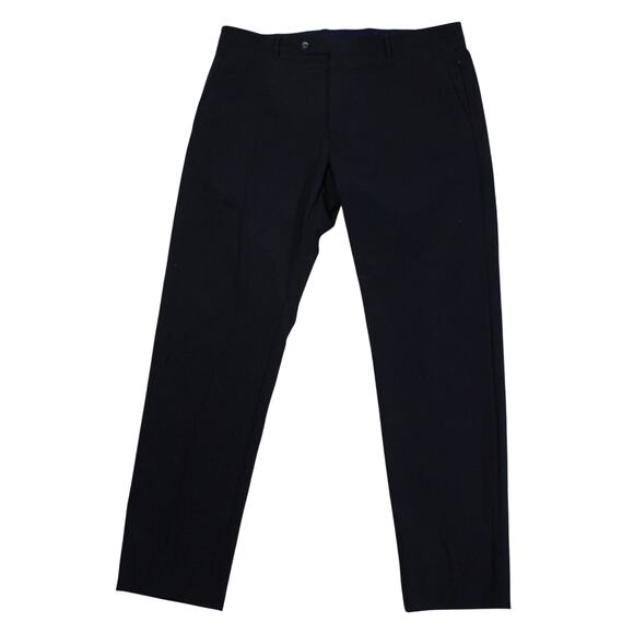 Zanella Noah Dress Pants Mens 36 Active Stretch Navy Blue Italy Classic Office - Picture 1 of 8